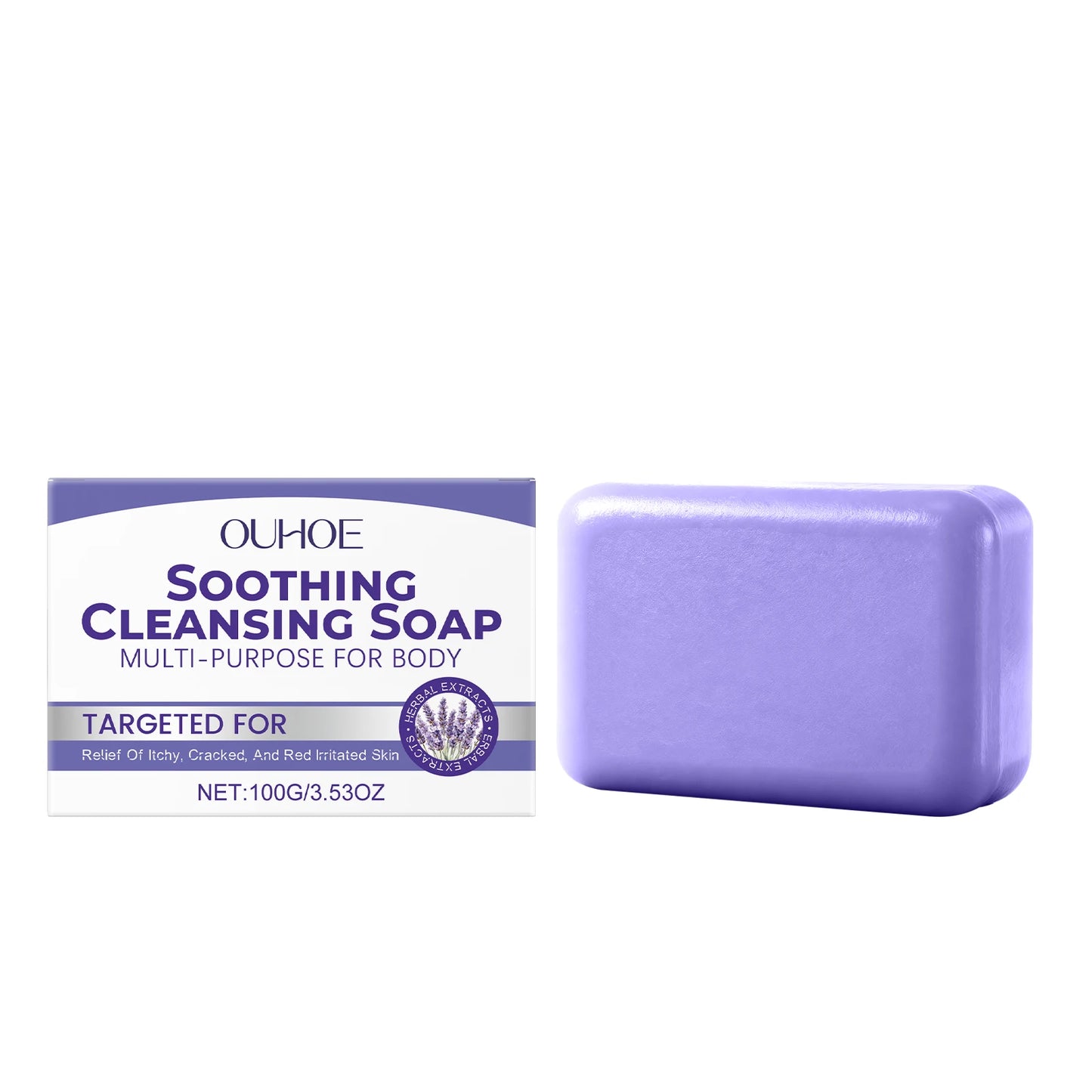 Herbal Cleansing Soap – Moisturizing, Antimicrobial Body Bar Herbal Bar Soap Peaceful Pleasures Health and Wellness 100g boxed