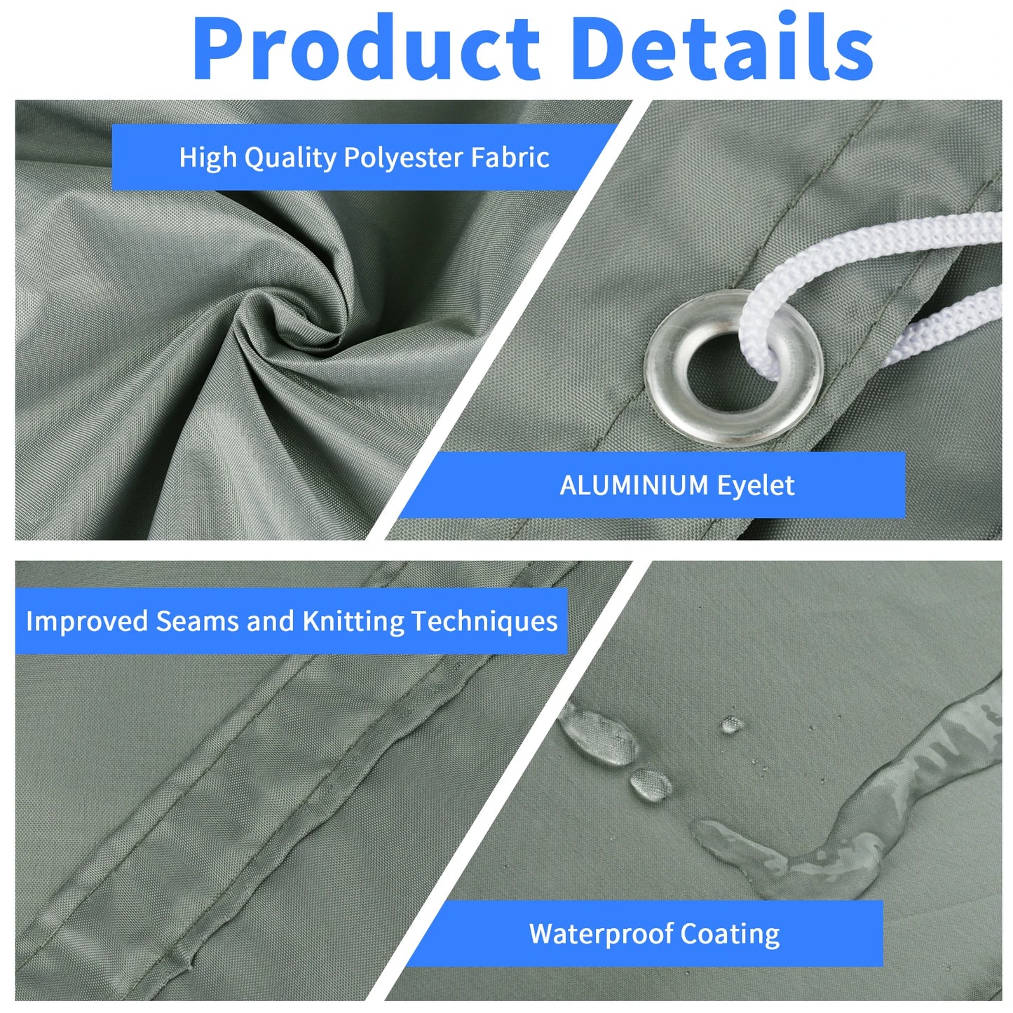 Waterproof Sun Shade Sail Awning with Grommets | UV Tarp