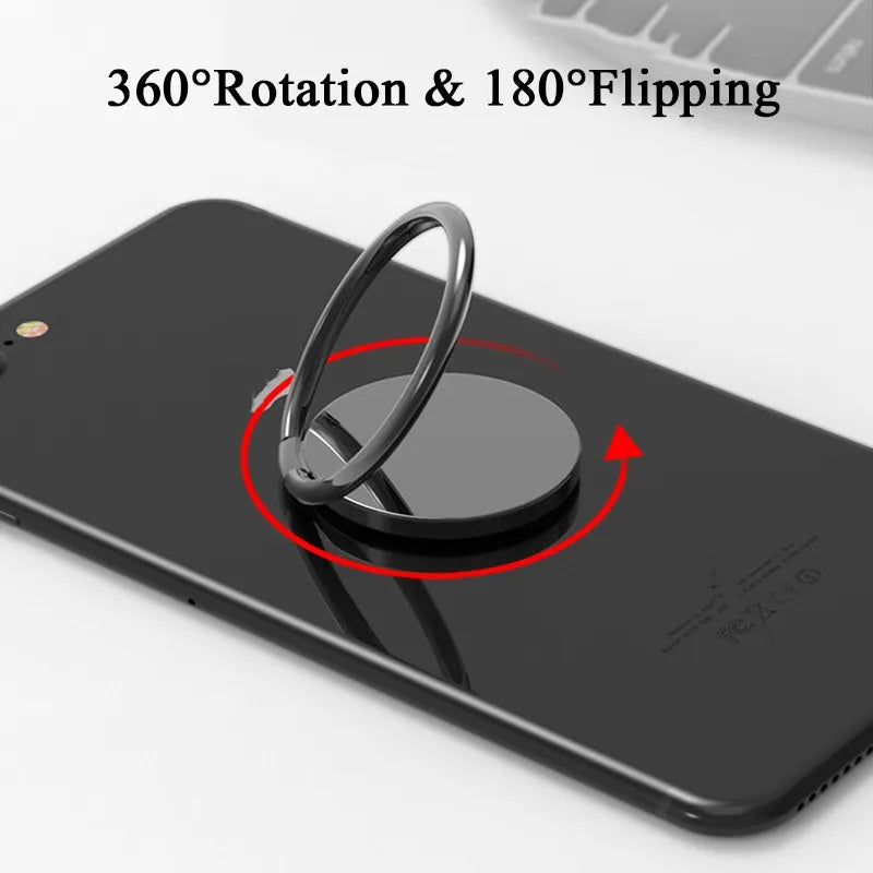 360° Metal Finger Ring Phone Holder & Car Stand – Universal