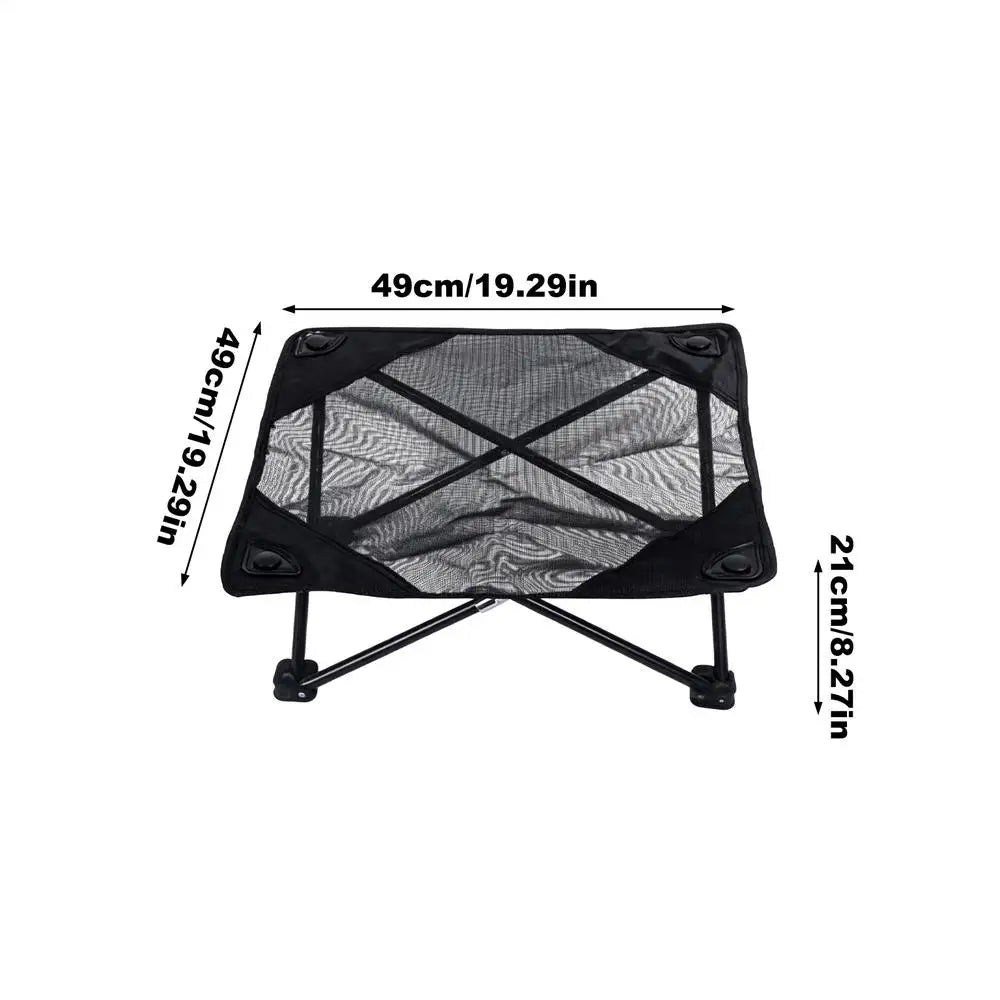 Foldable Dog Bed Moisture-Resistant Storage Bag Included Outdoor Mesh Sleeping Bed For Living Room Camping Yard Balcony Garden Peaceful Pleasures Health and Wellness Black China Mainland