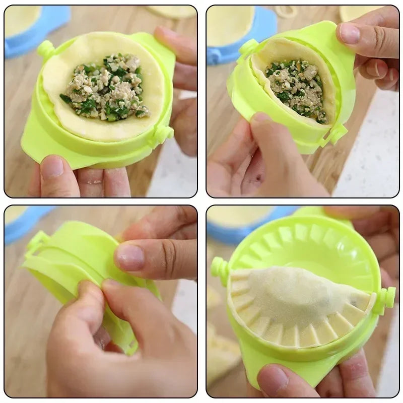 Kitchen Gadgets DIY Crescent shaped Dumpling Making Artifact Manual Make Dumpling Mold Plastic Kitchen Mini Cookie Maker Moulds Peaceful Pleasures Health and Wellness