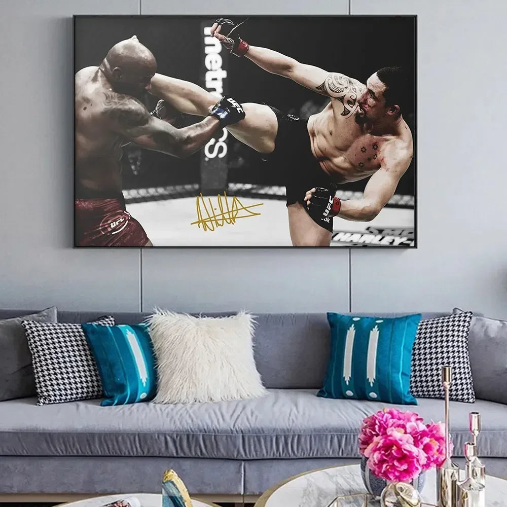 Boxing Canvas Wall Art – McGregor, Pettis & Benavidez Print Canvas Wall Art Peaceful Pleasures Health and Wellness 4 20x30cm Unframed
