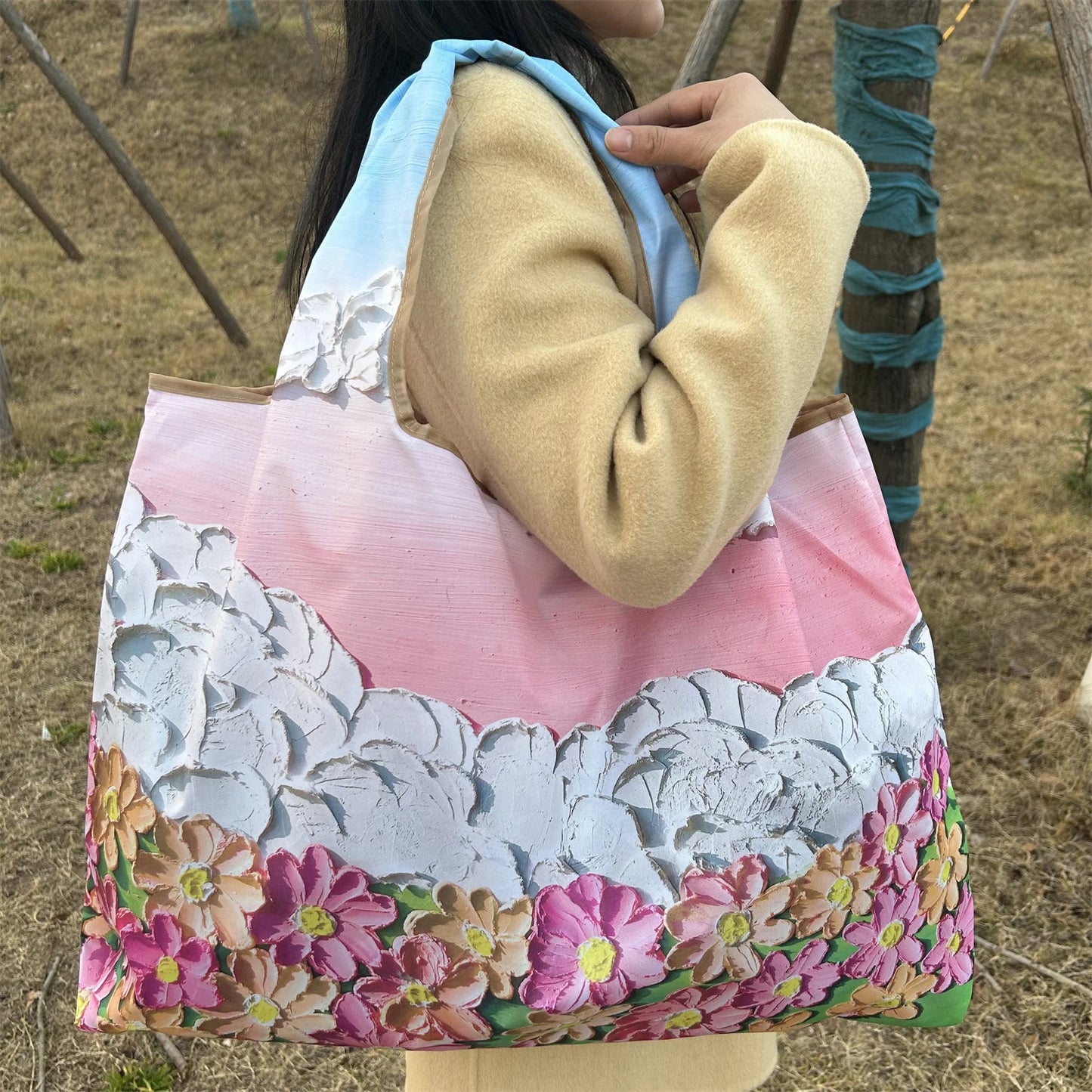 Large Foldable Reusable Nylon Shopping Bag – Travel Tote