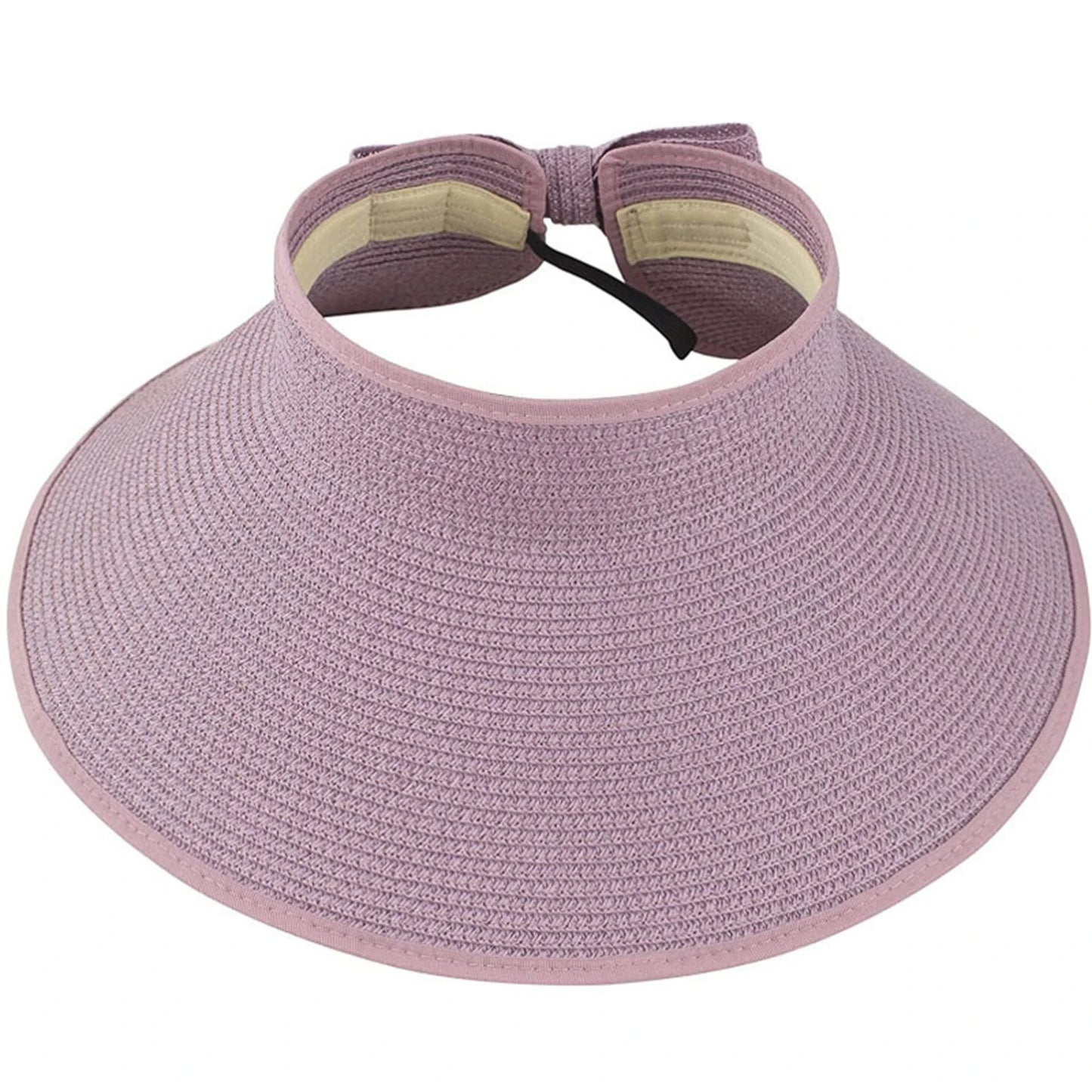 Women's Foldable Wide Brim Straw Sun Hat – UV Protection