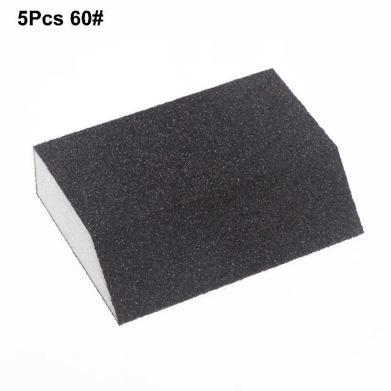 5Pcs/pack Single Sandpaper Sponge Set 60/80/100/120/180/220/240 Grit Sanding Block Combination, Washable Reusable Peaceful Pleasures Health and Wellness A1
