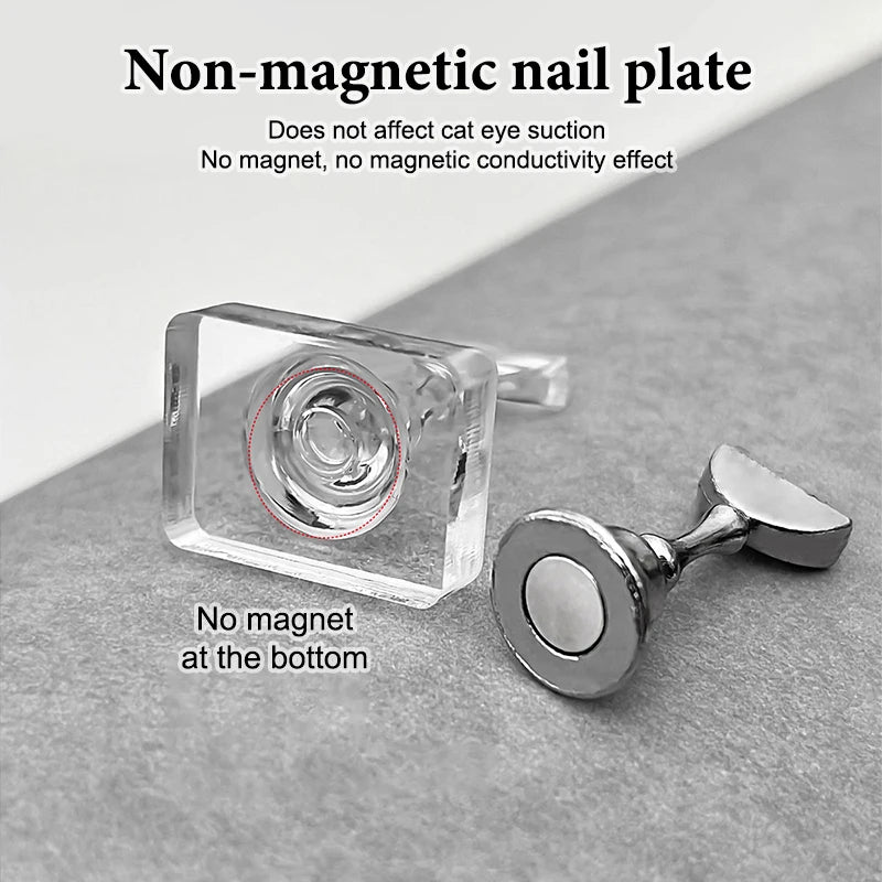Nail Stand Non-Magnetic False Nail Tips Holder For Cat Eye Gel Press On Nails Display Rack Acrylic Nail Painting 1/5/10 Grids Peaceful Pleasures Health and Wellness