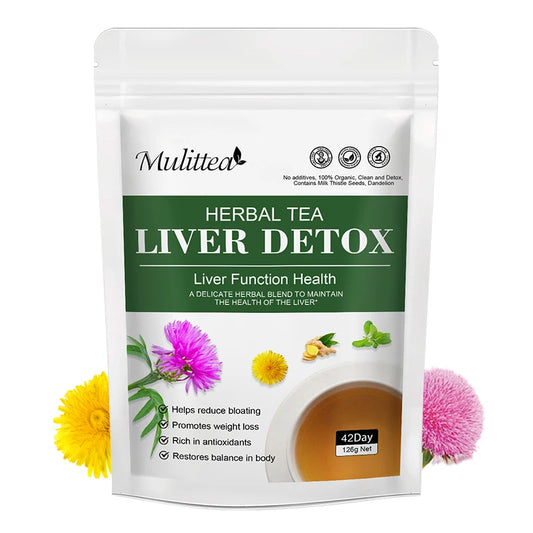 Liver Detox Tea – Dandelion Root, Milk Thistle & Turmeric | 42-Day Supply Peaceful Pleasures Health and Wellness 42days United States