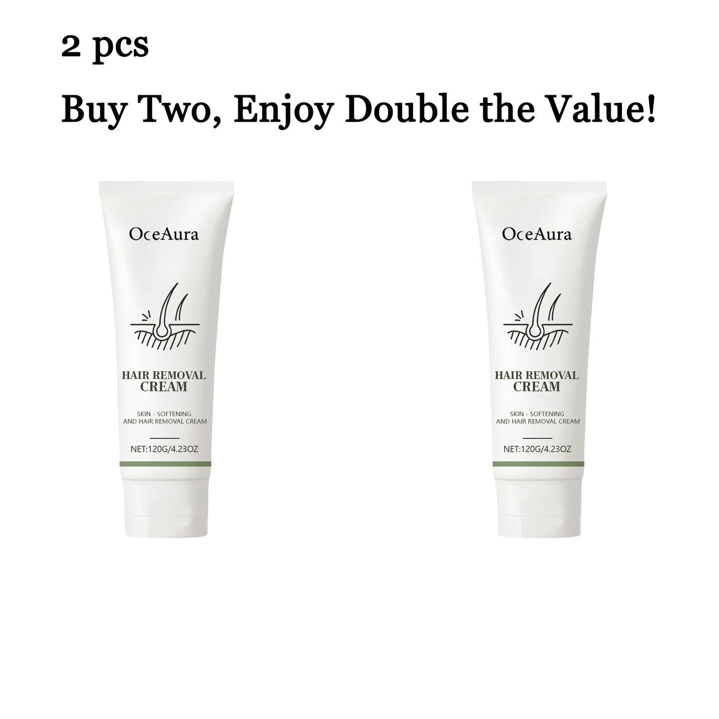 120g Gentle Hair Removal Cream | Aloe & Glycerin, Pore Shrink