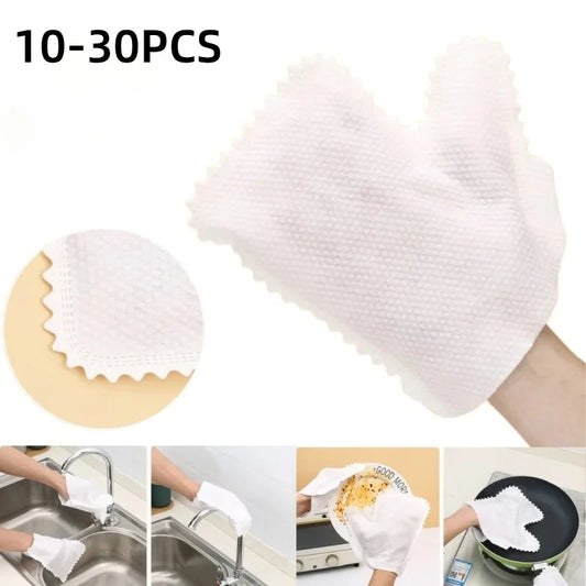 Non-Woven Dust Cleaning Gloves Wet Dry Use – 10 to 30 Pack Disposable Cleaning Gloves Peaceful Pleasures Health and Wellness