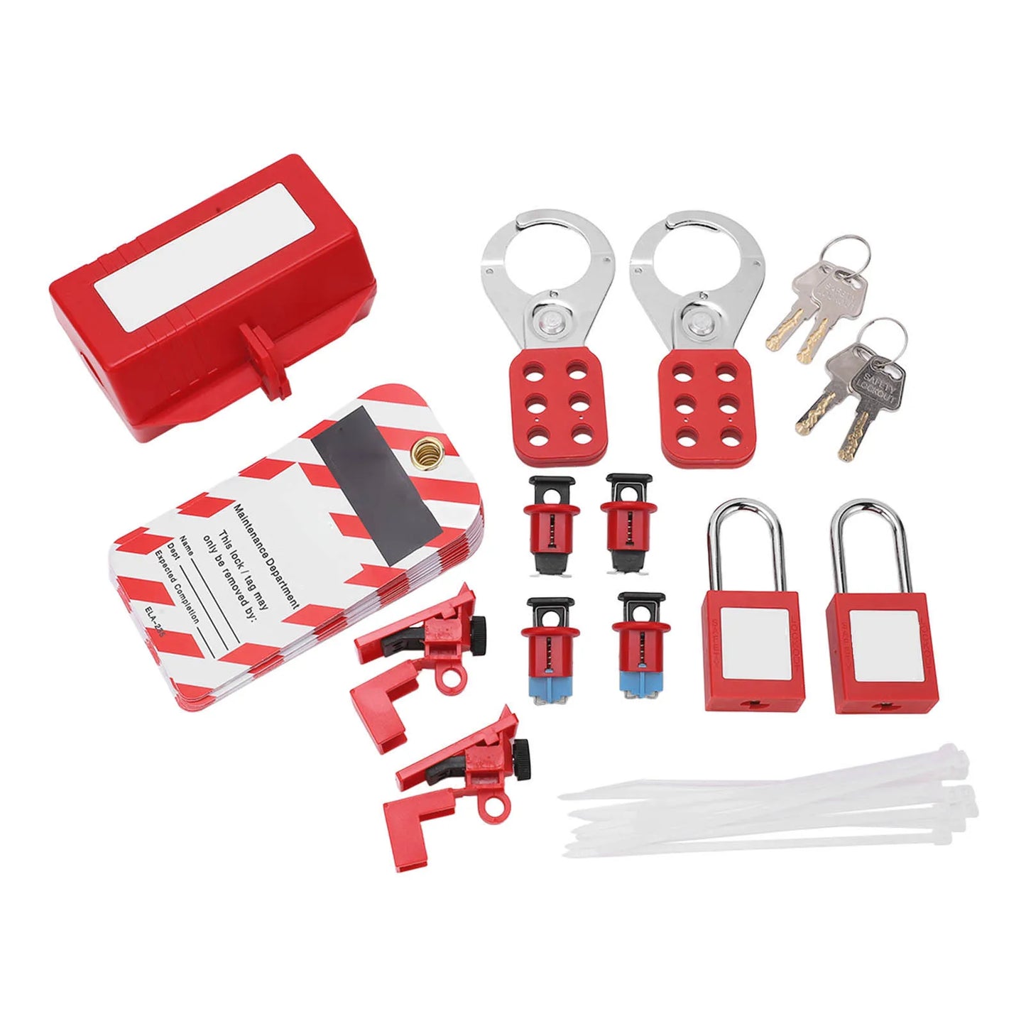 Lockout Tagout Kit – Circuit Breaker LOTO Padlock & Hasp Set