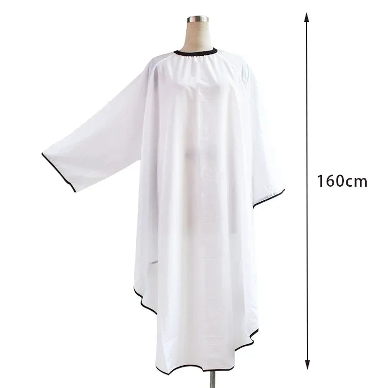 Barbershop Sleeved Apron Barber Haircut Cloth Hair Cut Cape Hairdress Gown Hairdressing Coat Barbershop Salon Accessory Peaceful Pleasures Health and Wellness