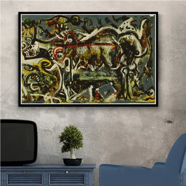 Jackson Pollock Abstract Canvas Wall Art Print | Home Decor Canvas Wall Art Peaceful Pleasures Health and Wellness 13 20x30cm Unframed