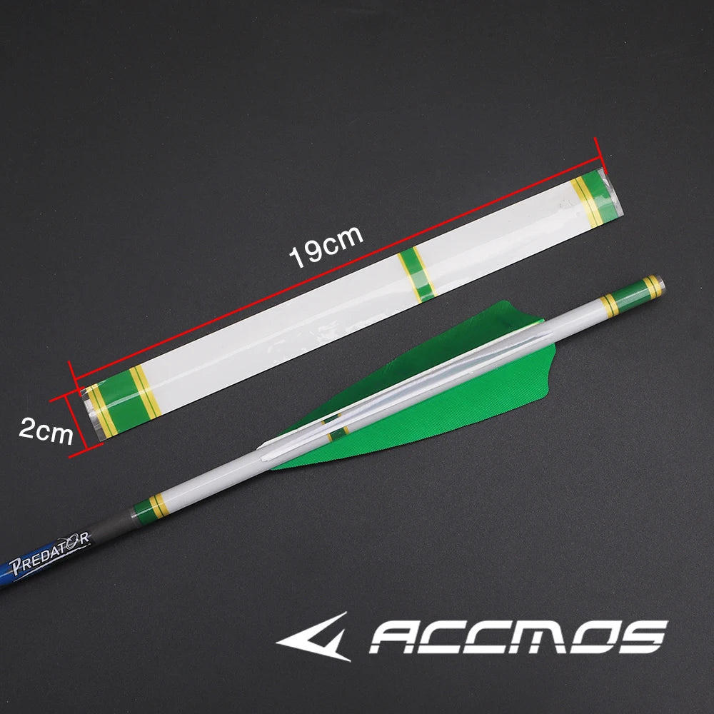 ACCMOS 2 Packs Archery Arrow Sticker Heat Shrinkable Paster Outdoor