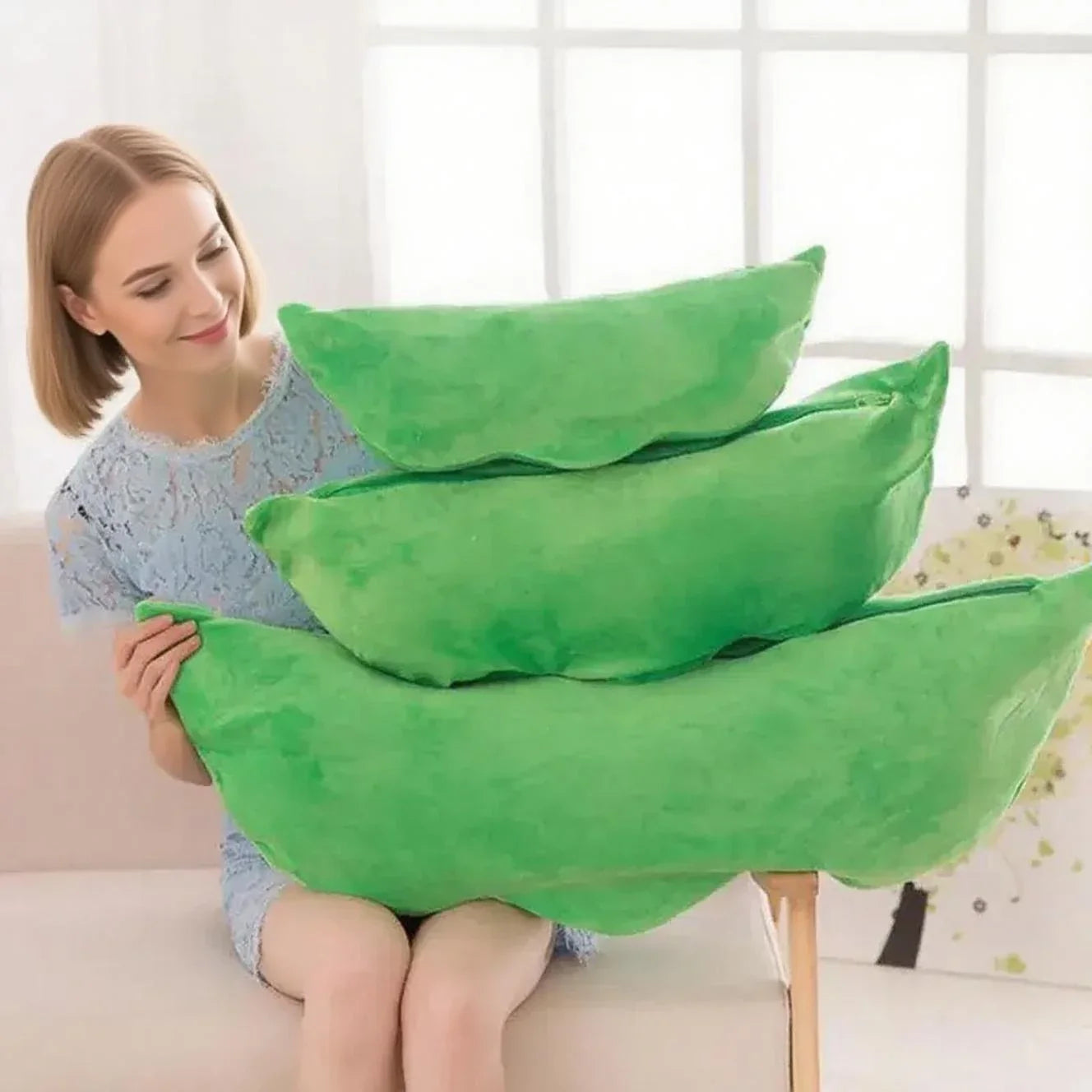 25CM Kawaii Pea Pod Plush Stuffed Toy – Kids Pillow Doll Gift