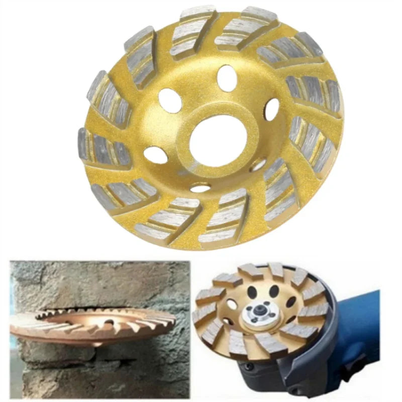 4" Turbo Diamond Grinding Cup Wheel – 12 Seg Angle Grinder Peaceful Pleasures Health and Wellness
