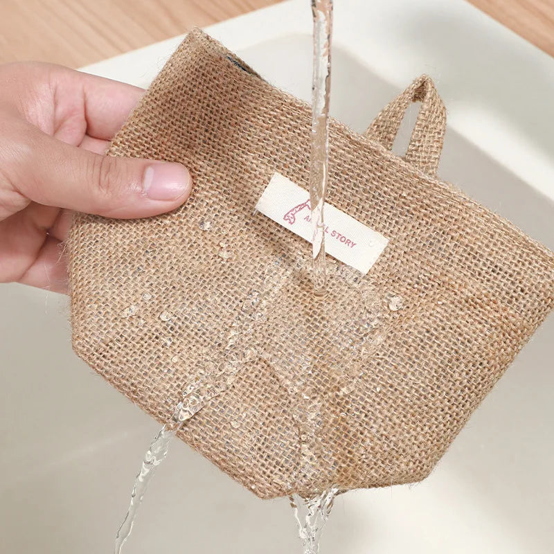 Foldable Wall Hanging Storage Bag | Cotton Linen Organizer
