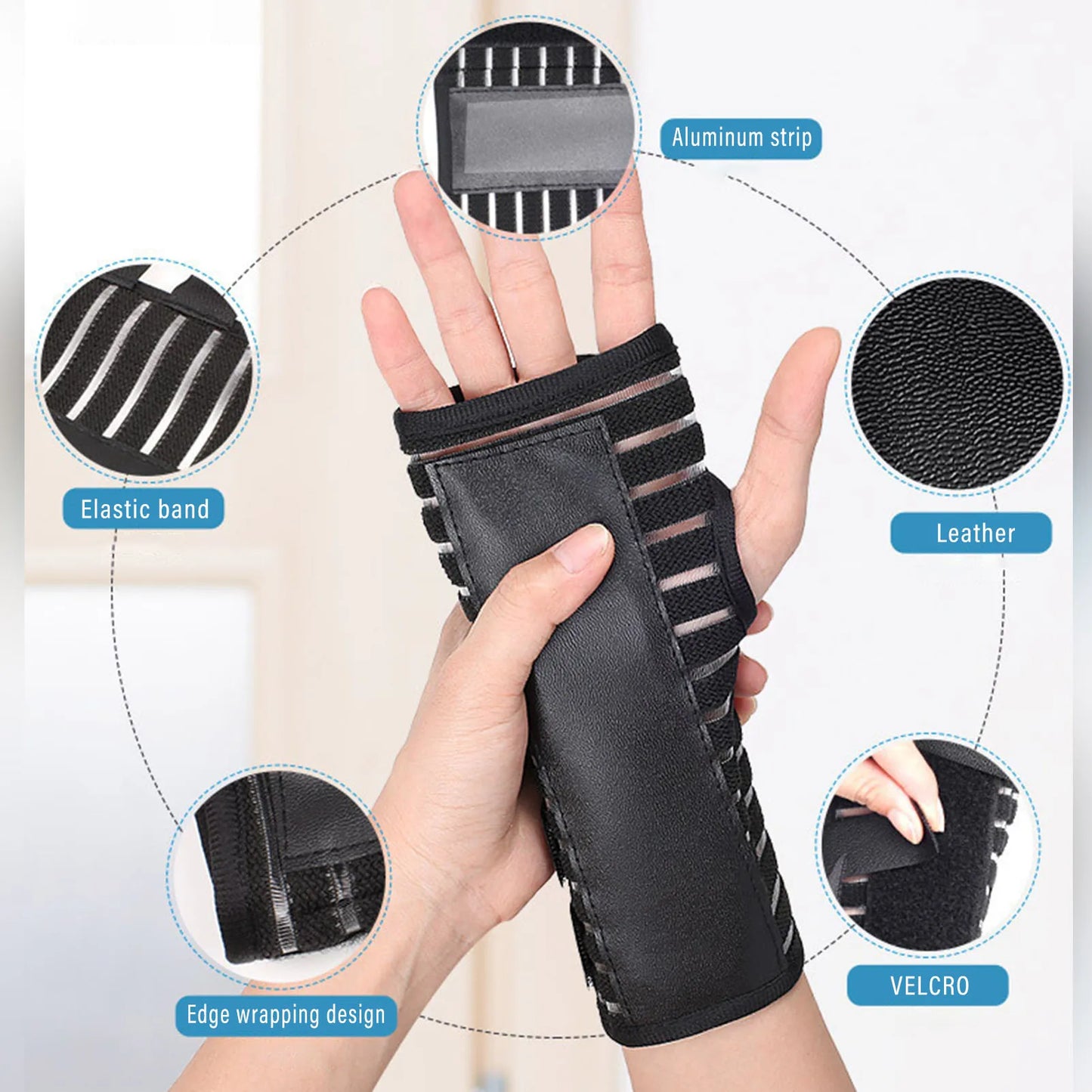 Sprain Arthritis Support Wristbands Breathable Material Easy to Wear Exercising Tool Suitable for Tendonitis Wrist Pain Peaceful Pleasures Health and Wellness Right Hand
