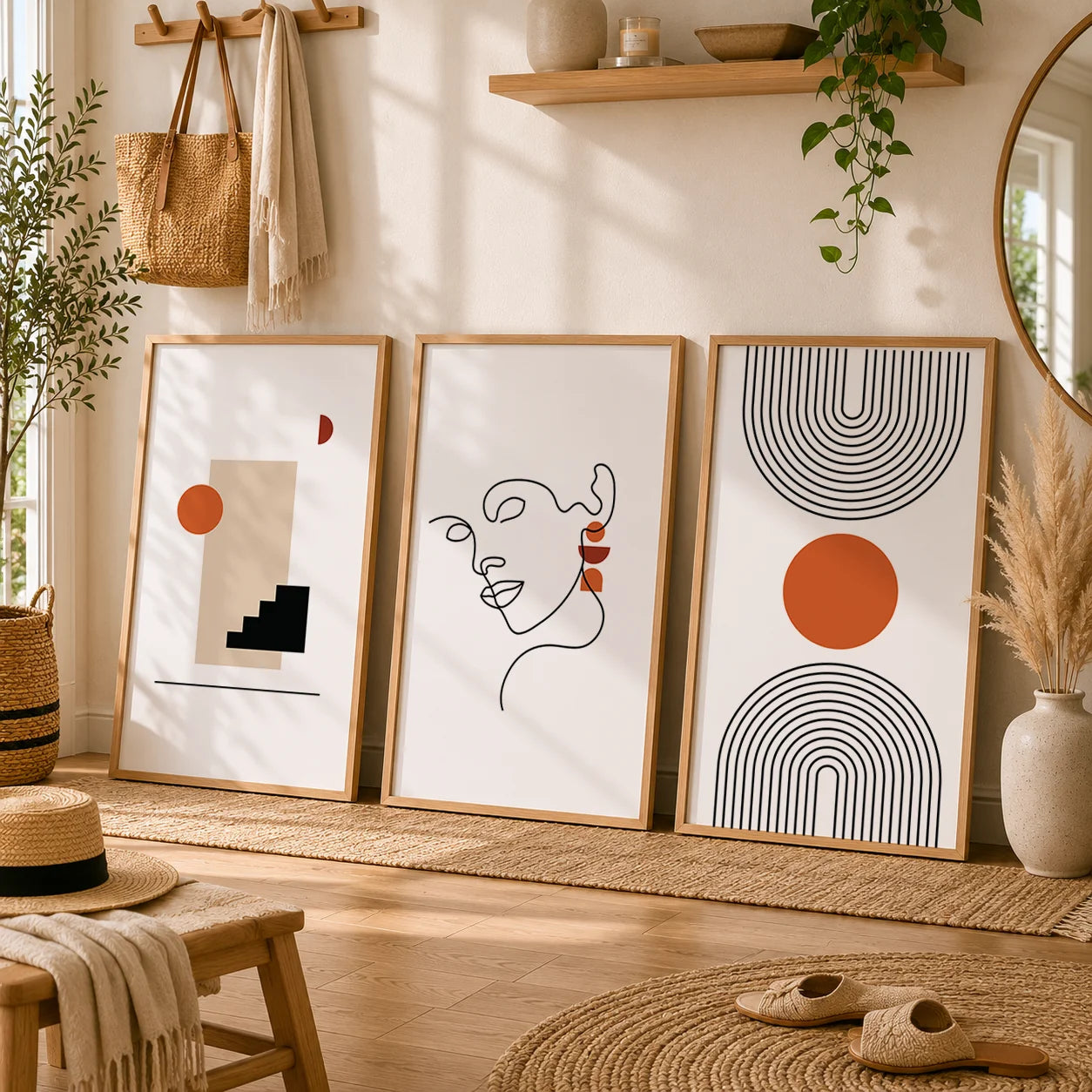 Abstract Line Art Woman Canvas Print | Modern Wall Decor Canvas Wall Art Peaceful Pleasures Health and Wellness