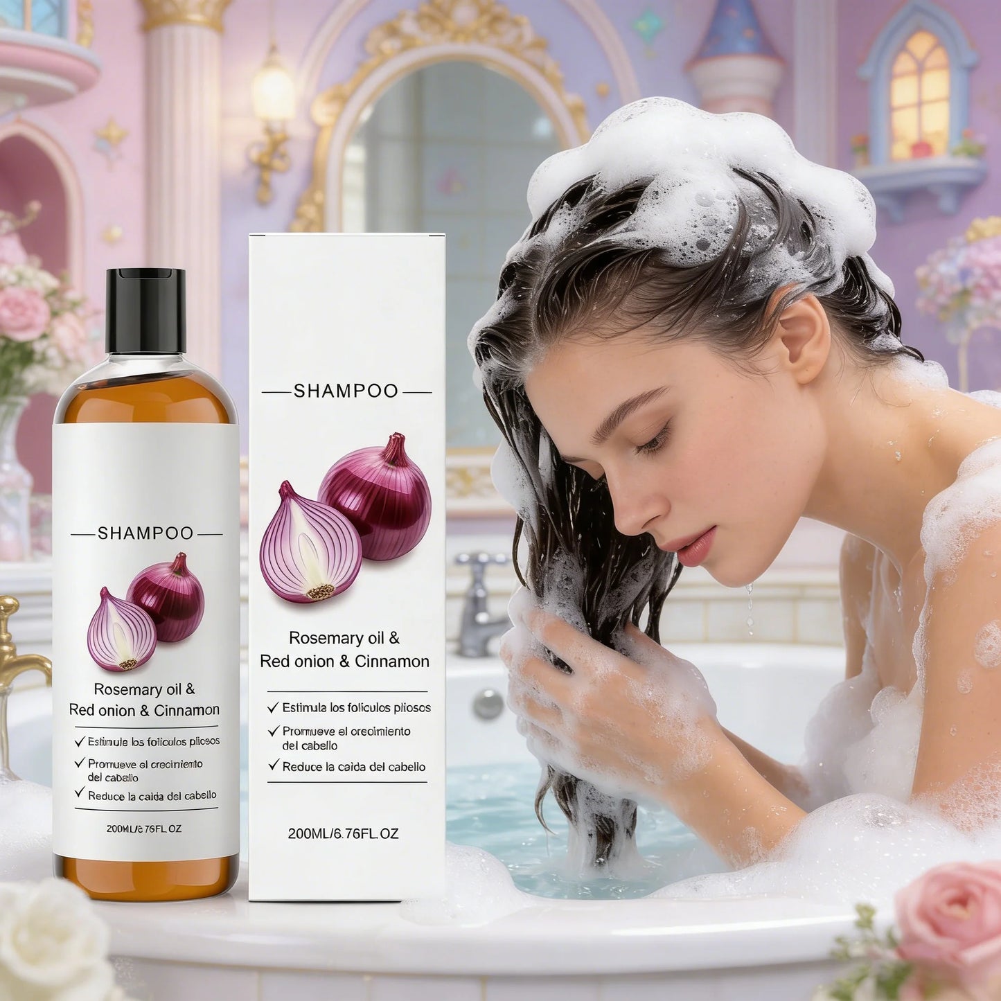 Red Onion Hair Strengthening Shampoo – Thickening & Volumizing