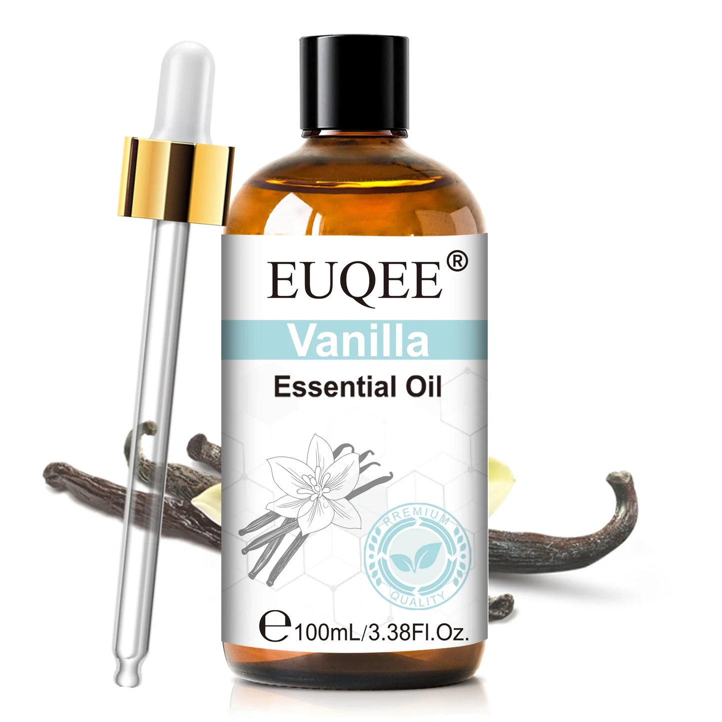 EUQEE 100ml Essential Oils – Lavender, Vanilla, Lemon & Cinnamon