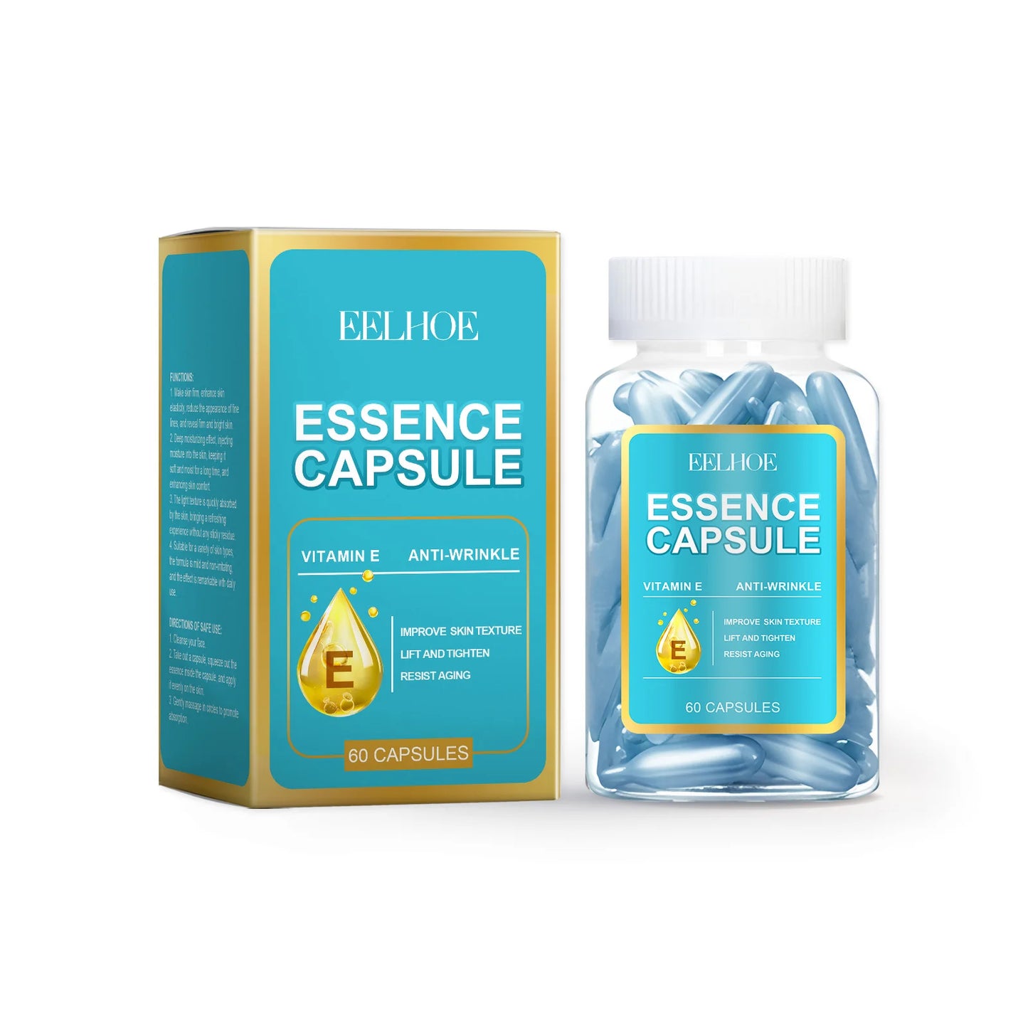 EELHOE Brightening Face Serum Capsules | Vitamin E, 60 pcs