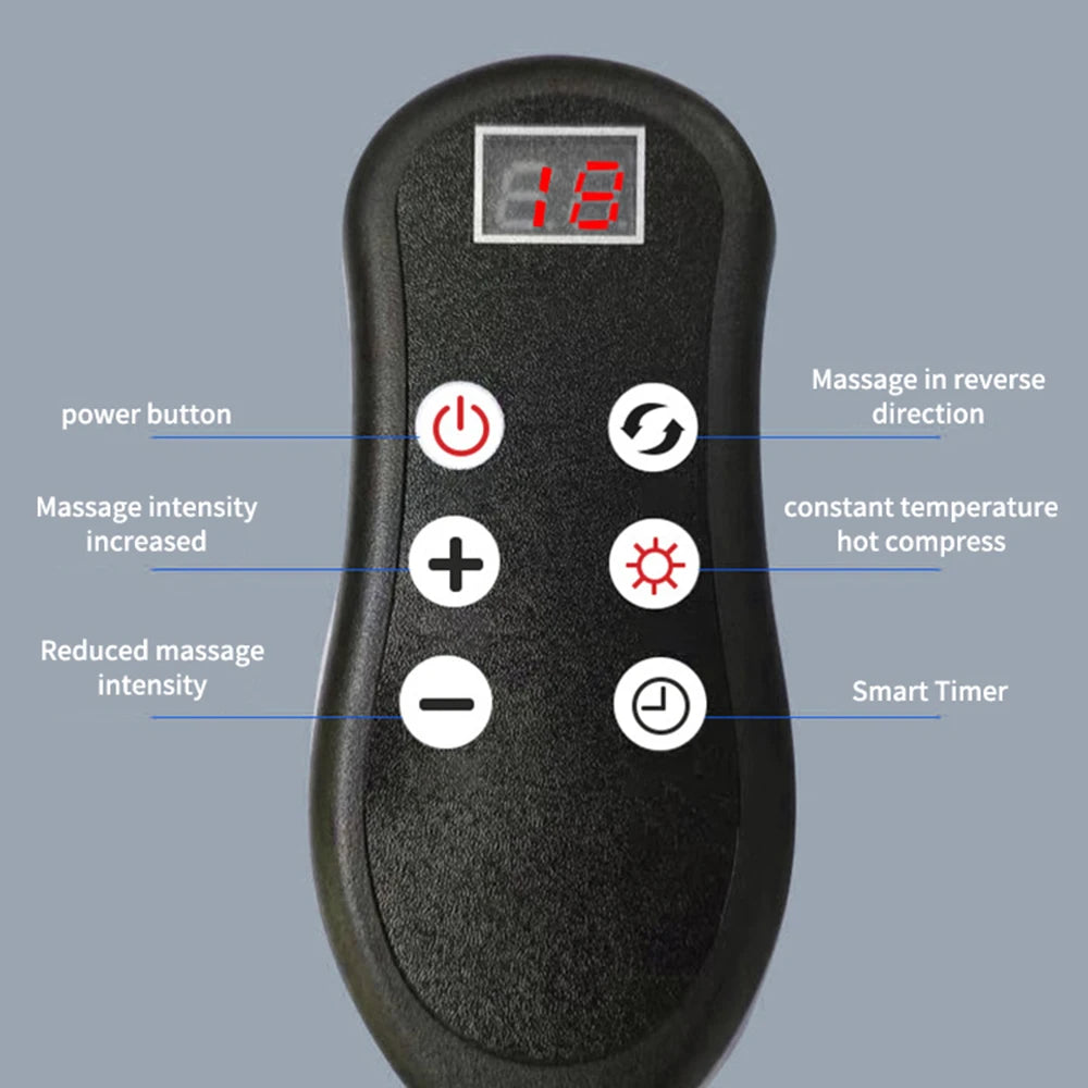 Super Big Electric Foot Leg Massager Deep Tissue Shiatsu Kneading Relax Heated Roller Calf Relieve Stress Care Foot Machine Tool Peaceful Pleasures Health and Wellness