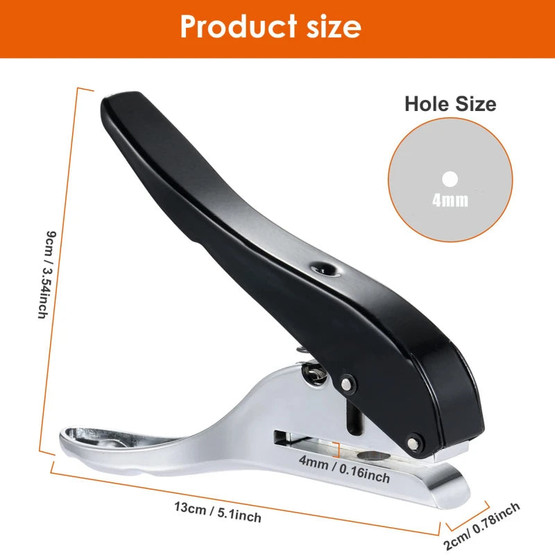 Paper Puncher Edge Banding Punching Pliers Round Hole Metal Hole Puncher Portable Hole Punching and Cutting Machine Peaceful Pleasures Health and Wellness 4mm