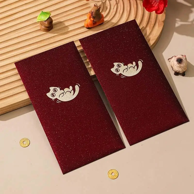 6-Pack Hot Stamping Lucky Money Red Envelopes – Birthday & Wedding