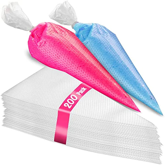 200-Pack Anti-Burst Disposable Piping Bags – Cake & Pastry Disposable Piping Bags Oasis Select