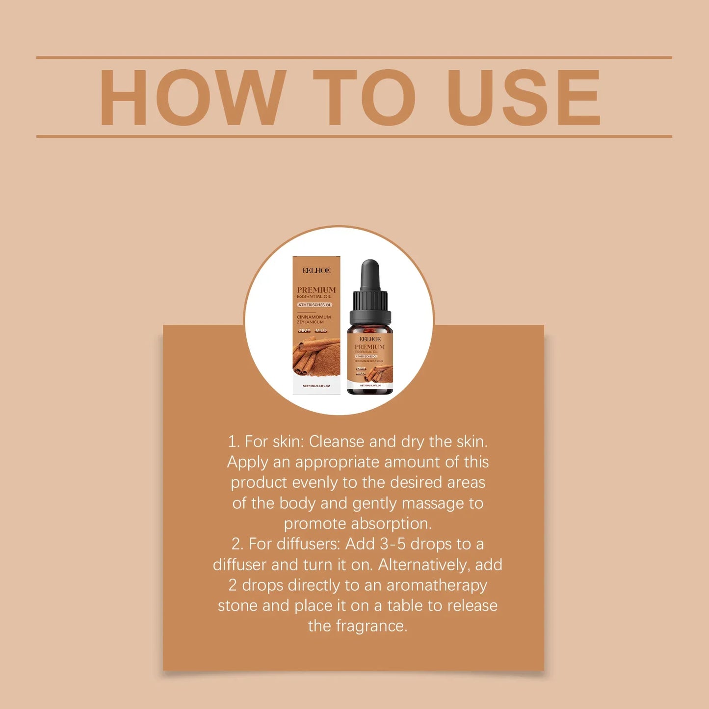 Cinnamon Aromatherapy Essential Oil – Hydrating Skin & Body Care