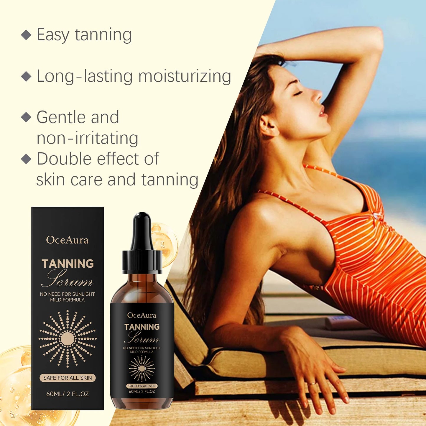 Self Tanning Serum – Streak-Free Sunless Bronzing Drops 60ml