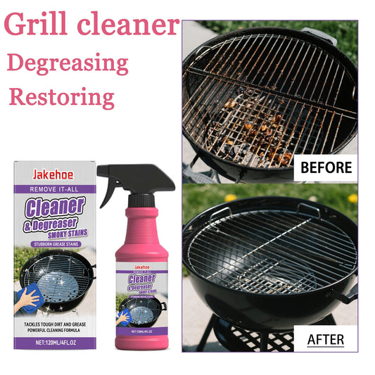 JAKEHOE 120ml BBQ Grill Cleaner Heavy Duty Degreaser Spray BBQ Grill Cleaner Peaceful Pleasures Health and Wellness