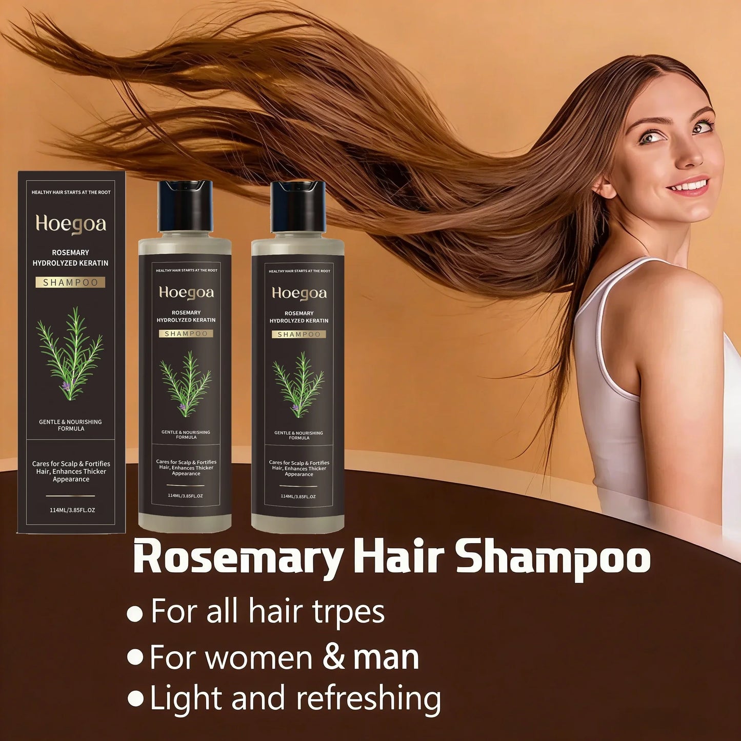 HOEGOA Rosemary Shampoo – Volumizing, Thickening & Anti-Dandruff