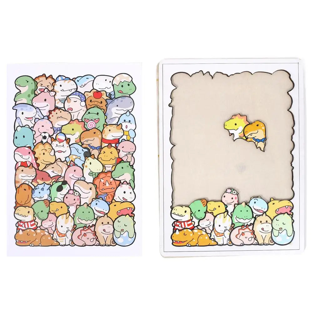 50-Piece Wooden Animal Puzzle – Educational 3D Wood Puzzle