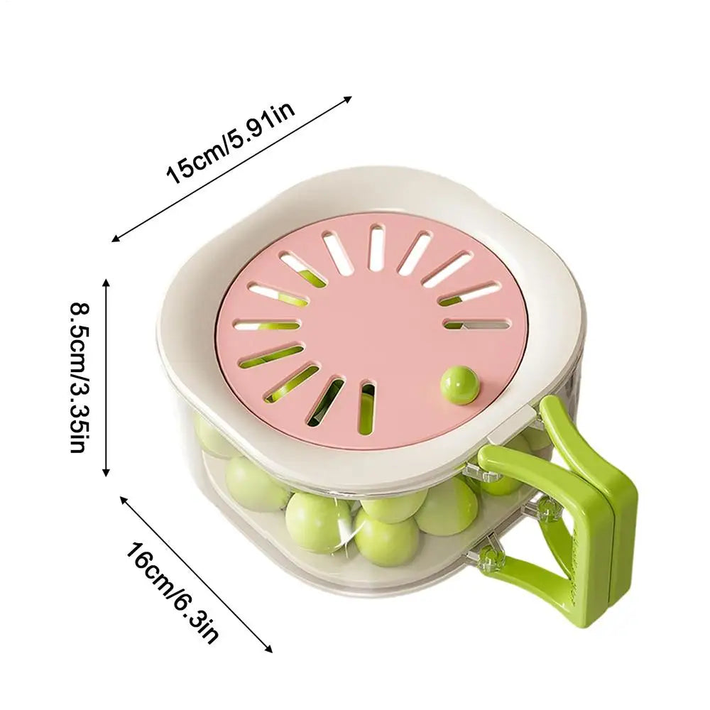 2-in-1 Fruit Washing Bowl & Drain Basket | Foldable Handle