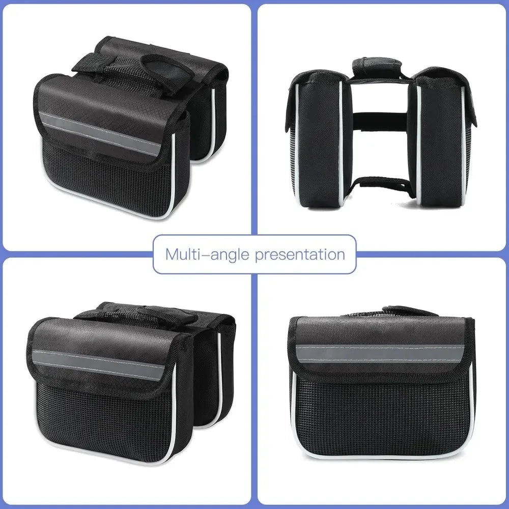 Bike Front Frame Bag Top Tube Bike/Bicycle Bag Waterproof Cycling Accessories Bike Pouch Saddle Bag for Mountain Bikes Peaceful Pleasures Health and Wellness