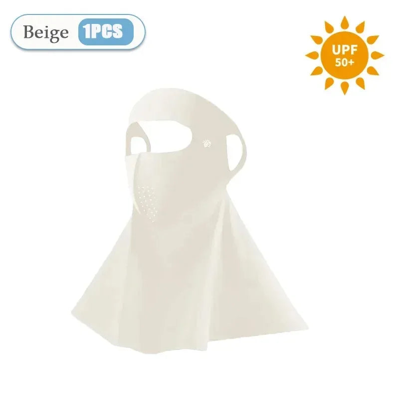 UPF50+ Ice Silk Sun Protection Face Mask & Neck Scarf