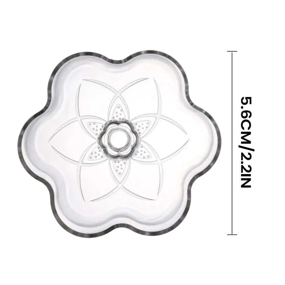 Aquarium Feeder Tray Suction Cup Flower Shaped Fish Food Dish for Turtle Betta Tetra Shrimp Saltwater Freshwater Tank Peaceful Pleasures Health and Wellness C