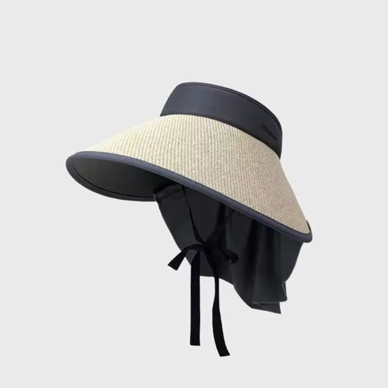 Women's Wide Brim Sun Hat UPF 50+ Neck Flap Beach Cap