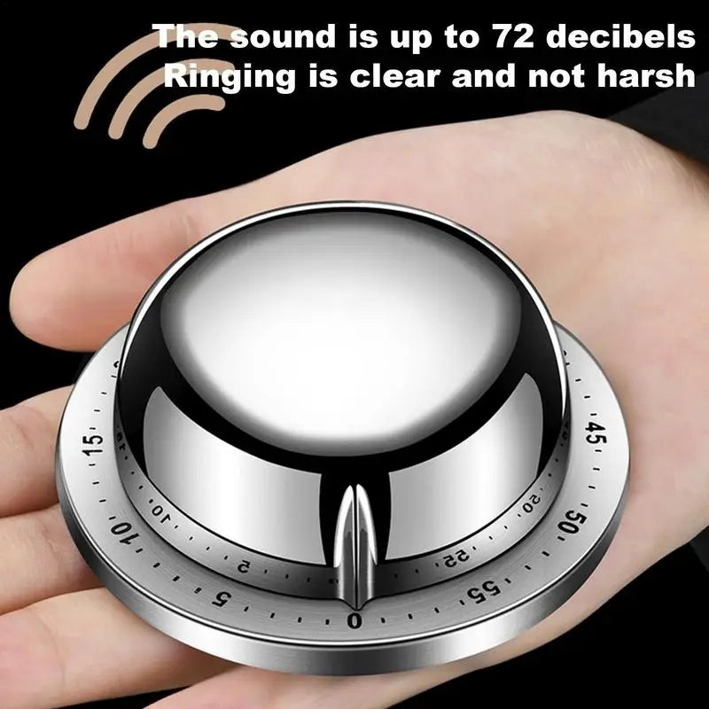 Stainless Steel Mechanical Kitchen Timer | Magnetic Base