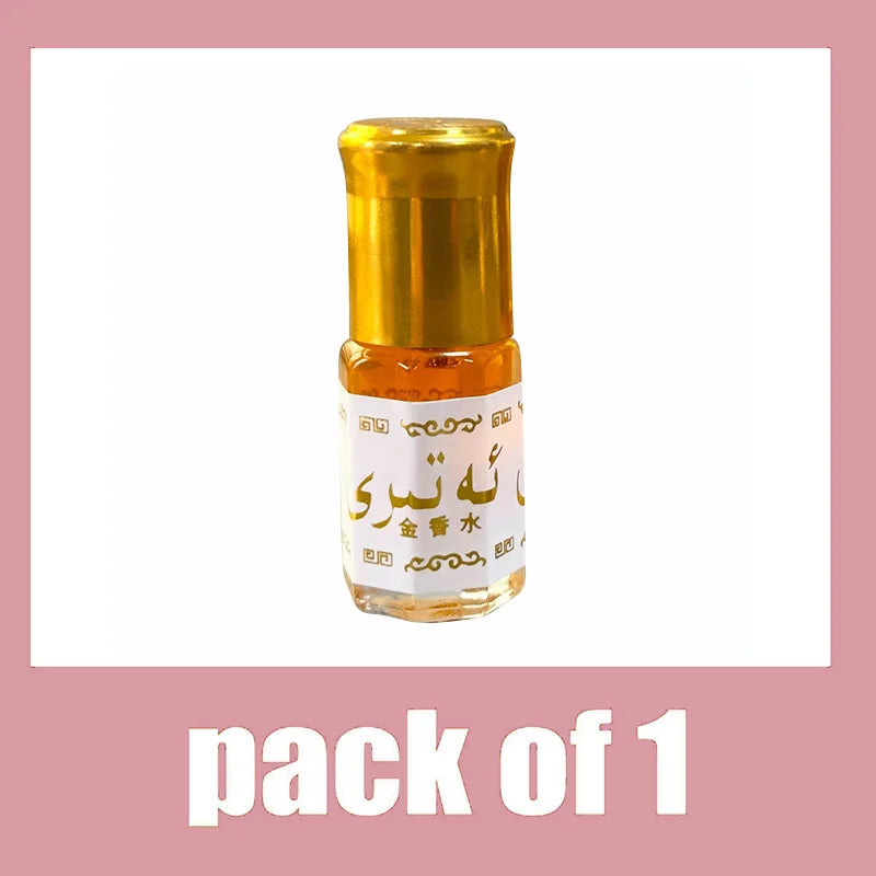 Arabian Brand Gold Perfume Unisex Portable Roll-on Perfume Pheromone Long-lasting Fresh Charming Dating Daily Eau De Toilette Peaceful Pleasures Health and Wellness Gold perfume 3ml