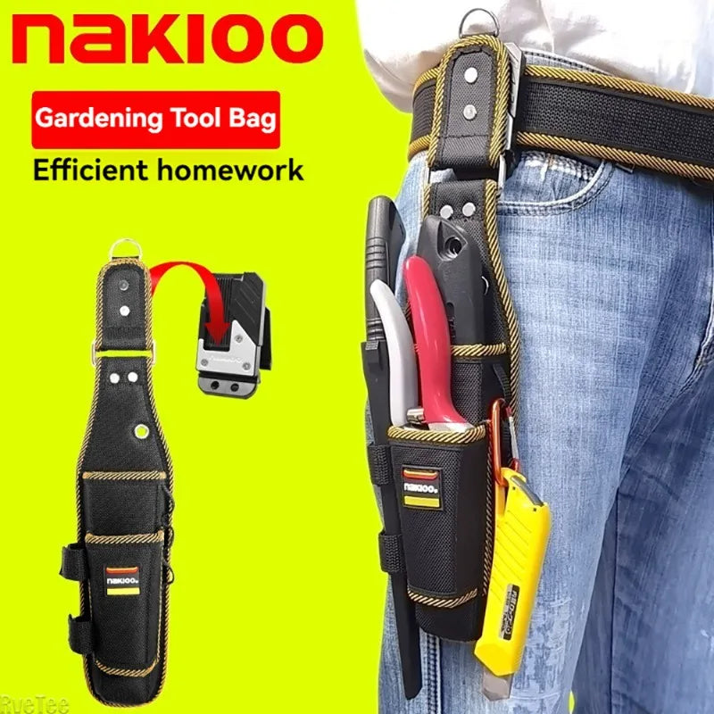 Gardening Tool Bag Organizer with Carabiner & Belt Buckle