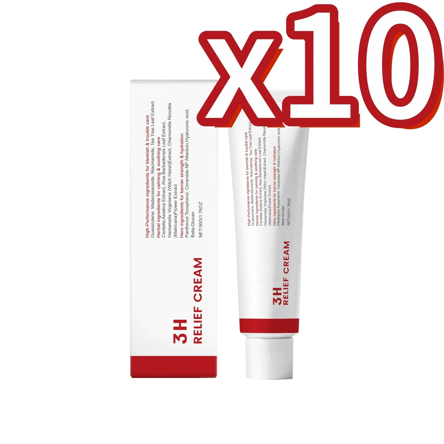 Centella Nicotinamide Skin Cream Strengthen Skin Barrier Moisturize Dry Skin Calm Sensitivity Smooth Fine Lines Skin Care Creams Peaceful Pleasures Health and Wellness 50g Boxed X10PCS