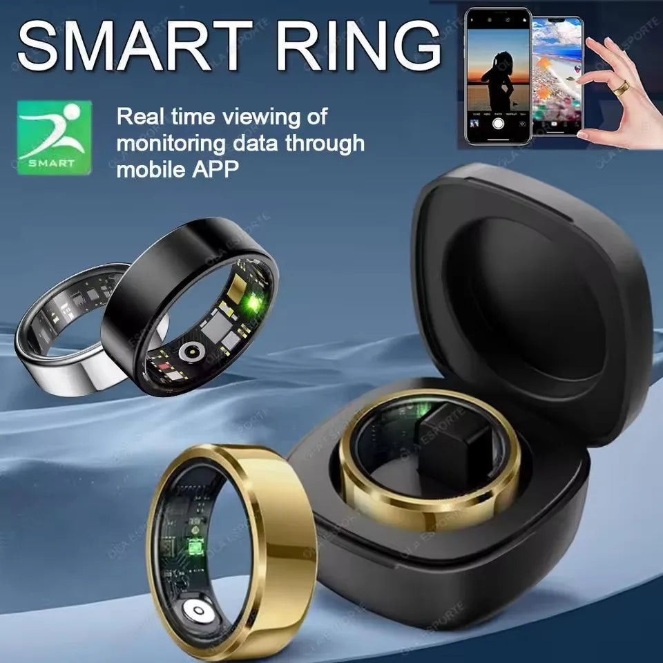 2025 New Smart Ring For Men Women, Heart Rate, Blood Pressure Monitor Smartring IP68 & 5ATM Waterproof, Multi-sport Modes Ring Peaceful Pleasures Health and Wellness