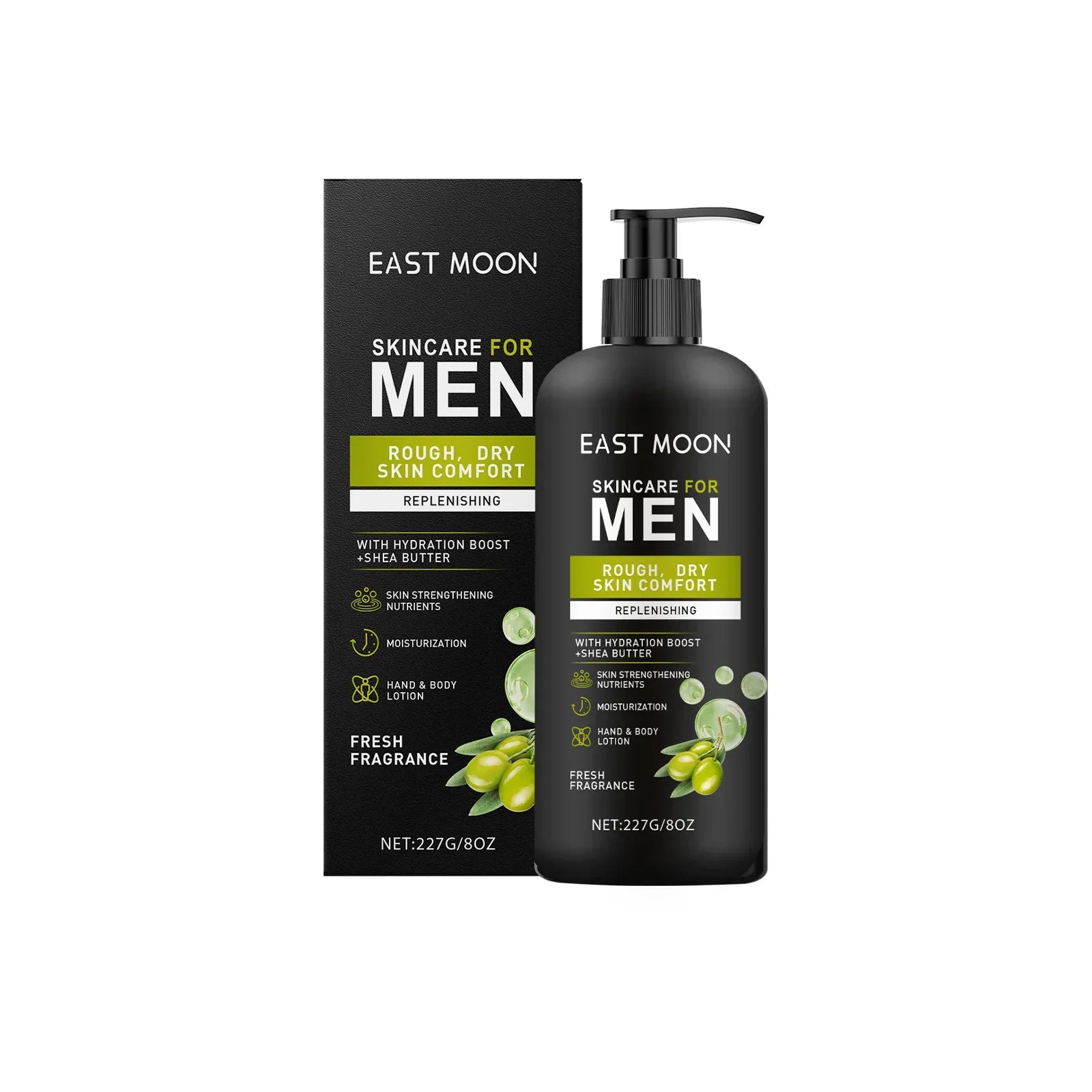 East Moon Men's Body Lotion – Moisturizing Nourishing Cream Men's Body Cream Oasis Select 227g boxed