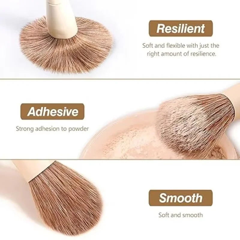 RUNTOIN 14-Pc Professional Soft Makeup Brush Set for Women