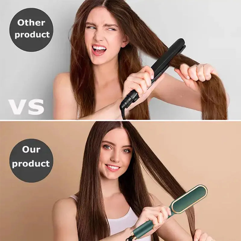 New Hair Straightener Ceramic Hot Comb 2 in 1 Electric Straighten Hair Brush Negative Ion Anti-scalding Styling Tool Peaceful Pleasures Health and Wellness