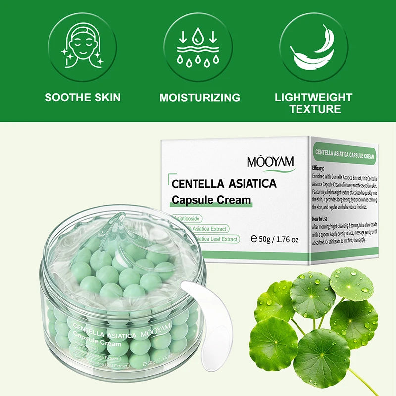 Centella Asiatica Capsule Cream Grape Seed Astaxanthin PDRN Cream Reduce Dullness Strengthen Barrier Firm Moisturizing Cream Peaceful Pleasures Health and Wellness