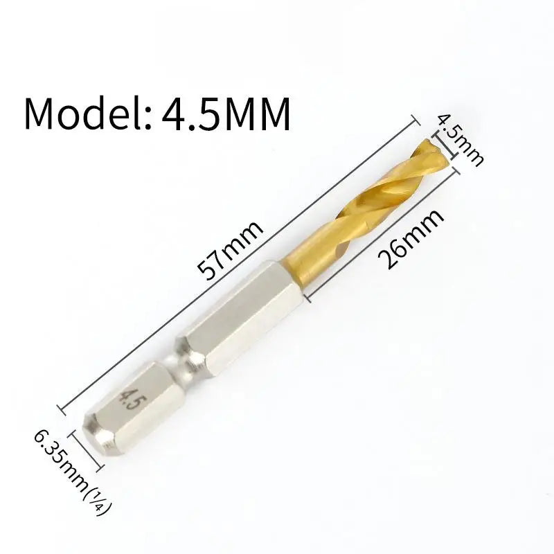 HSS Hex Shank Twist Drill Bits 2–10mm | Wood & Metal Twist Drill Bit Peaceful Pleasures Health and Wellness A6