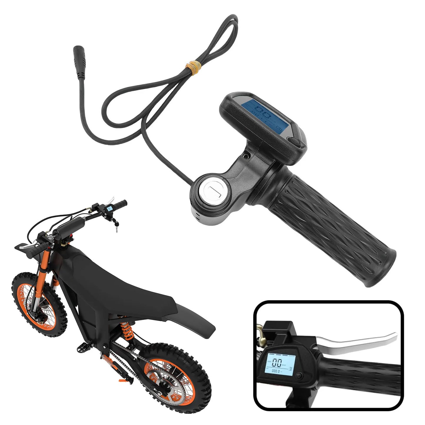 48V Twist Throttle LCD Display for Tuttio Soleil 01 & Kugoo Wish 01